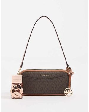 Michael Kors May Pouchette Crossbody Bag - Brown