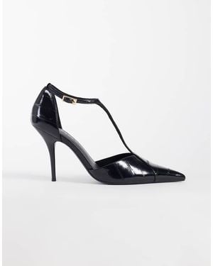 ASOS Prize T Bar Stiletto High Court Shoes - Blue