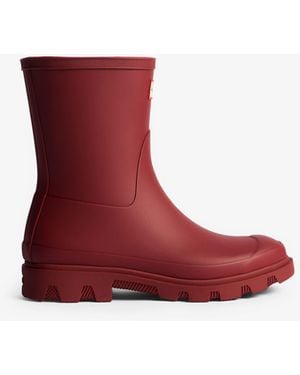 HUNTER Downpour Short Wellington Boot - Red