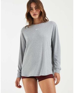 Nike Nike One Training Relaxed Long Sleeve Top - Grey