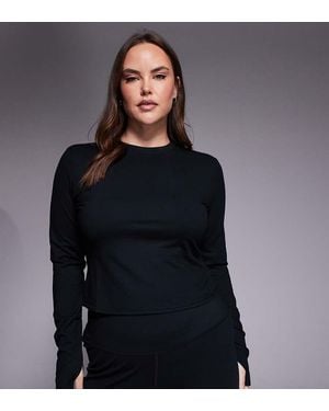 4505 Curve Icon Performance Long Sleeve Baby T-shirt - Blue