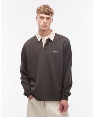 Rhythm Vintage Rugby Polo - Gray