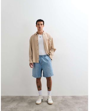 ASOS Mid Length Jorts - White
