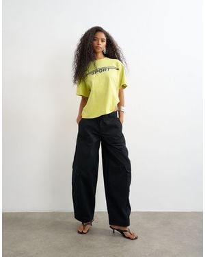 TOPSHOP Tie Waist Cargo Pants - Black