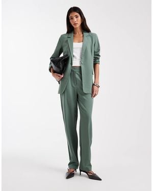 Vero Moda Straight Leg Tailored Trousers - Green