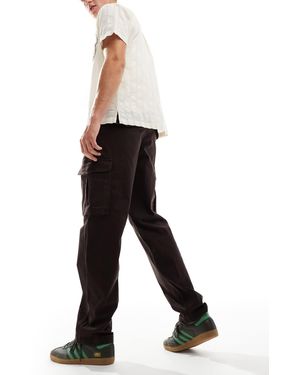 Wrangler – casey jones – workwear – locker geschnittene cargohose aus twill - Schwarz