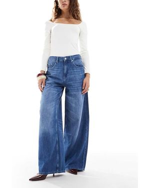 Tommy Hilfiger Charlie Mid Rise Loose Wide Leg Jeans - Blue