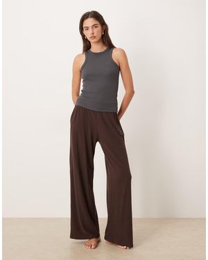 Abercrombie & Fitch High Rise Wide Leg joggers - Natural