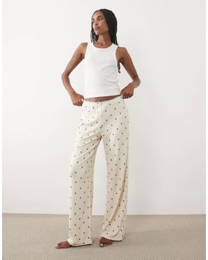 Abercrombie & Fitch – pyjamahose aus pointelle - Natur