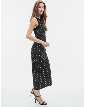 Stradivarius Mouwloze Midi-Jurk Van Tule - Wit