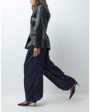 Motel Hestama Satin Baloon Trouser - Blue