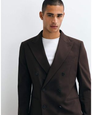ASOS Slim Double Breasted Colbert - Zwart