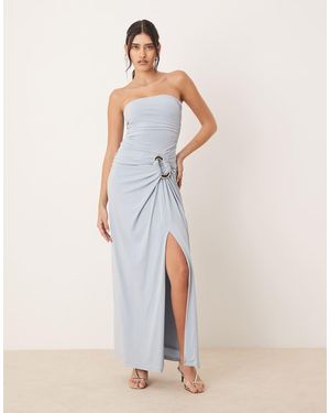 Forever New Strapless Ruched Maxi Dress - Natural