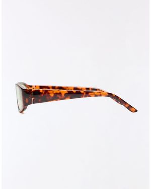 Bershka Tortoiseshell Blue Light Blocking Glasses - White
