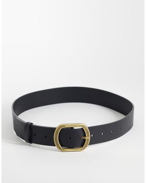 ASOS Waist And Hip Jeans Chunky Buckle Belt - Black