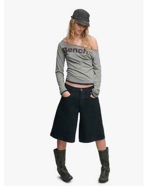 Bench x Superdry & Co Fitted Long Sleeve Layer Top - White