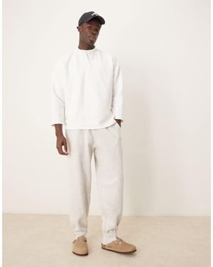 Abercrombie & Fitch Drawstring Cuffed sweatpants - Natural