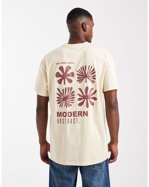 Threadbare T-shirt imprimé au dos en coton mélangé - taupe - Neutre