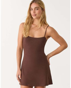 Stradivarius Strappy Playsuit Dress - Brown