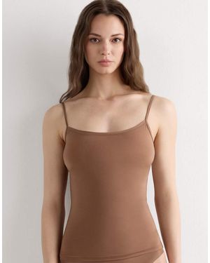 Intimissimi Ultralight Microfibre Top - Brown