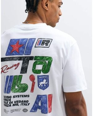ASOS Relaxed T-Shirt With Italia Graphic - White