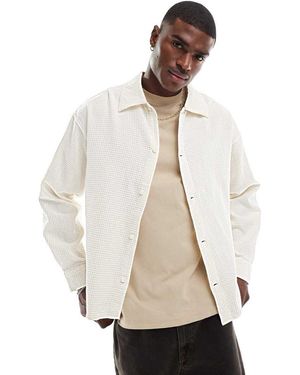 Jack & Jones Camicia Oversize Bianca Testurizzata - Neutro