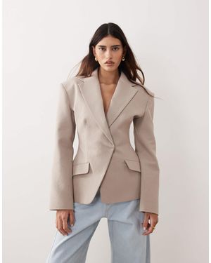 ARRANGE Tailored Cinched Waist Blazer - Natural