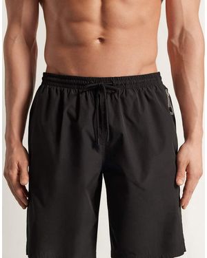 Intimissimi Long Solid-Colour Swim Trunks - Black