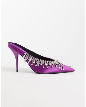 ASOS Mules à talons aiguilles ornées prism tes - Violet