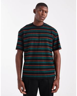 Redefined Rebel Boxy Striped T-Shirt - Black
