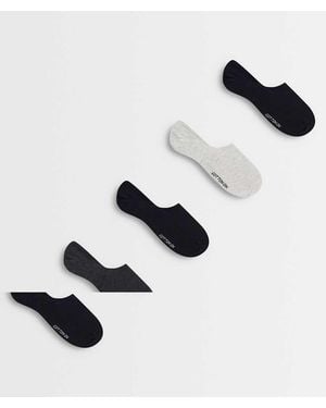 Cotton On Pack De 5 Pares De Calcetines Negros Y Grises Deportivos De Corte Bajo - Blanco