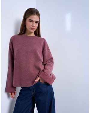TOPSHOP Wide Sleeve Skater Tee - Purple