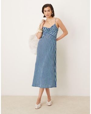 Mango Cami Midi Dress - Blue