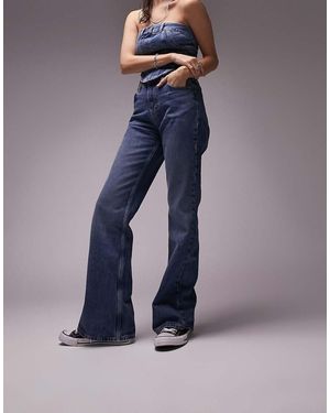 TOPSHOP Vaqueros De Talle Medio Y Corte Acampanado De Estilo Años 90 De - Azul