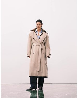 Weekday Premium Wollen Trenchcoat Met Uitneembare Voering - Roze