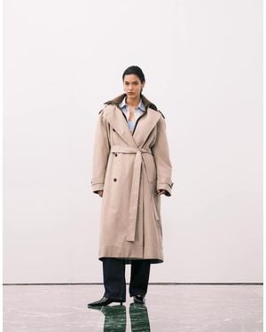 Weekday Gabardina De Lana Premium Con Forro Extraíble De - Rosa