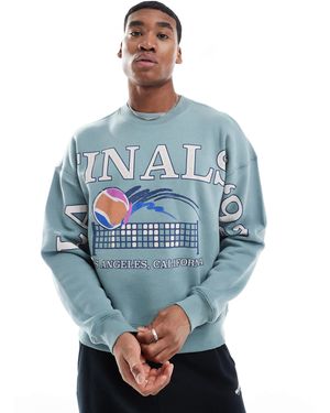Hollister Sweat à col zippé et passepoil contrastant - Bleu