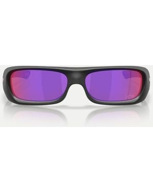 Oakley Kylian Mbappé Signature Series Permian Rectangle Sunglasses With Mirrored Lens - Purple