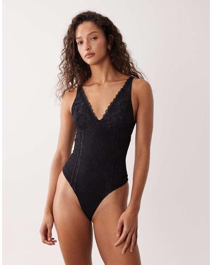 Free People Say You Love Me Bodysuit - Black