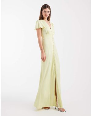 Maids To Measure Bridesmaid Button Front Maxi Dress - White