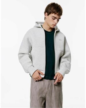 Pull&Bear Stwd Zip-up Hoodie - Grey