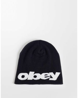 Obey Delta-logo-beanie - Blau