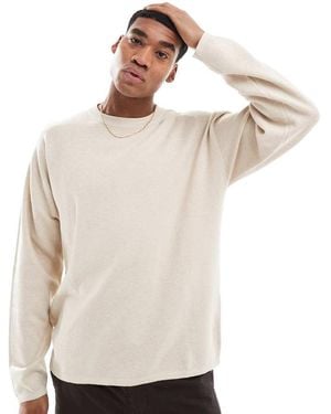 Jack & Jones Oversized Lightweight Knitted Jumper - Natural