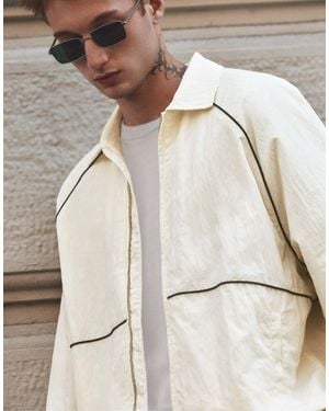 Pull&Bear Leichte jacke mit kontrastnähten - Natur