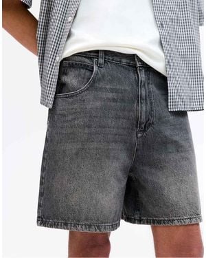 Pull&Bear Bermuda Taglio Corto - Nero