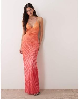 I.AM.GIA Ellery Cami Open Back Butterfly Detail Maxi Dress - Red