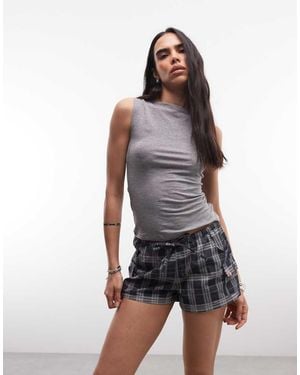 Collusion Check Booty Short - Multicolour