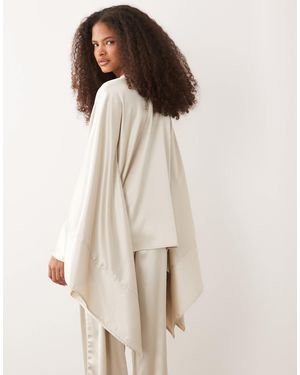 Iyal – satin-oberteil - Natur