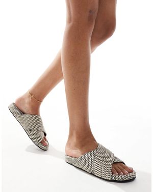 4th & Reckless – gewebte, flache sandalen - Weiß