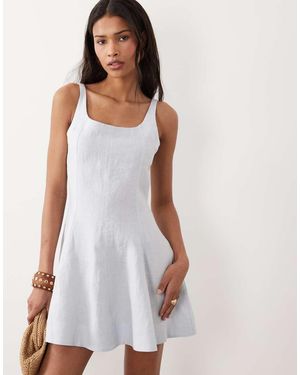 ASOS Premium 100% Linen Cami Mini Sundress - White